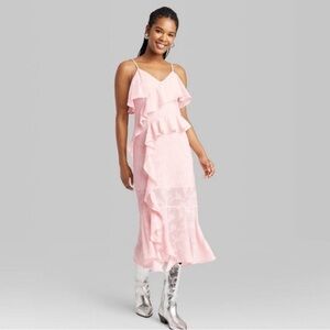 Target Pink Layered Maxi Dress